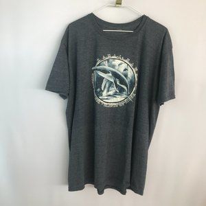 Unisex Grey Unisex Kauai Hawaii Hawaiian Aloha Whales Sea Life Tshirt Sz L